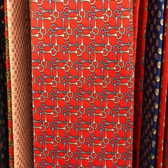 Hermès tie. Horsebits. - Picture 3 of 6